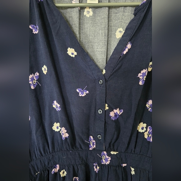 Old Navy Floral Navy Dress Size XL - Picture 4 of 7